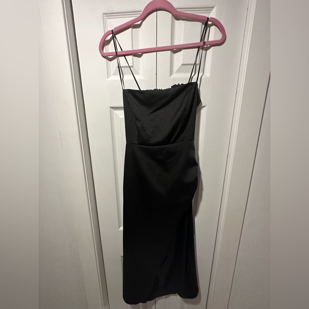 Zara black midi dress
